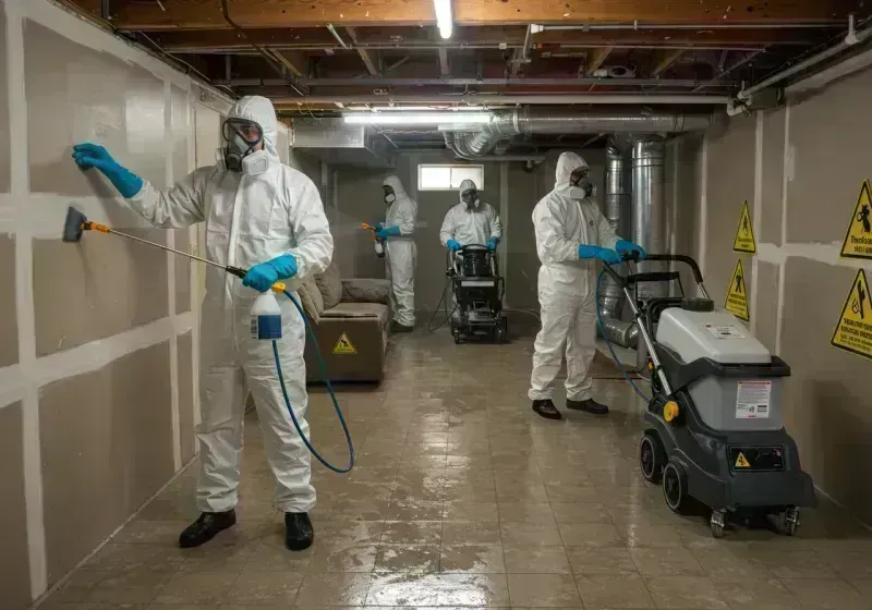 Basement Moisture Removal and Structural Drying process in Webster County, MO